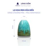  Bình hoa men hỏa biến dáng chuông mini 