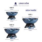  Bát minh đường tụ thủy, bát thả hoa cúng Phật, men hỏa biến phong thủy cao cấp 