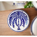  Đĩa lam họa tiết vẽ tay 