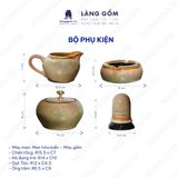  Bộ ấm chén men hỏa biến dáng Quả hồng 