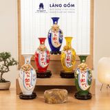  Bảo Bình Tích Lộc Gốm Bát Tràng Cao Cấp - Đắp Nổi 3D Hoàng Kim Màu Ngũ Hành - Quà Tặng Sang Trọng 