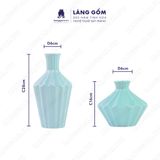  Bình hoa men mát dáng kim cương màu pastel 