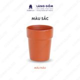  Ly gốm mini, cốc sứ mini màu nâu đất, dáng basic 
