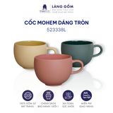  Bộ cốc đĩa có quai kiểu Mohem dáng tròn men mờ dáng basic nhiều màu 