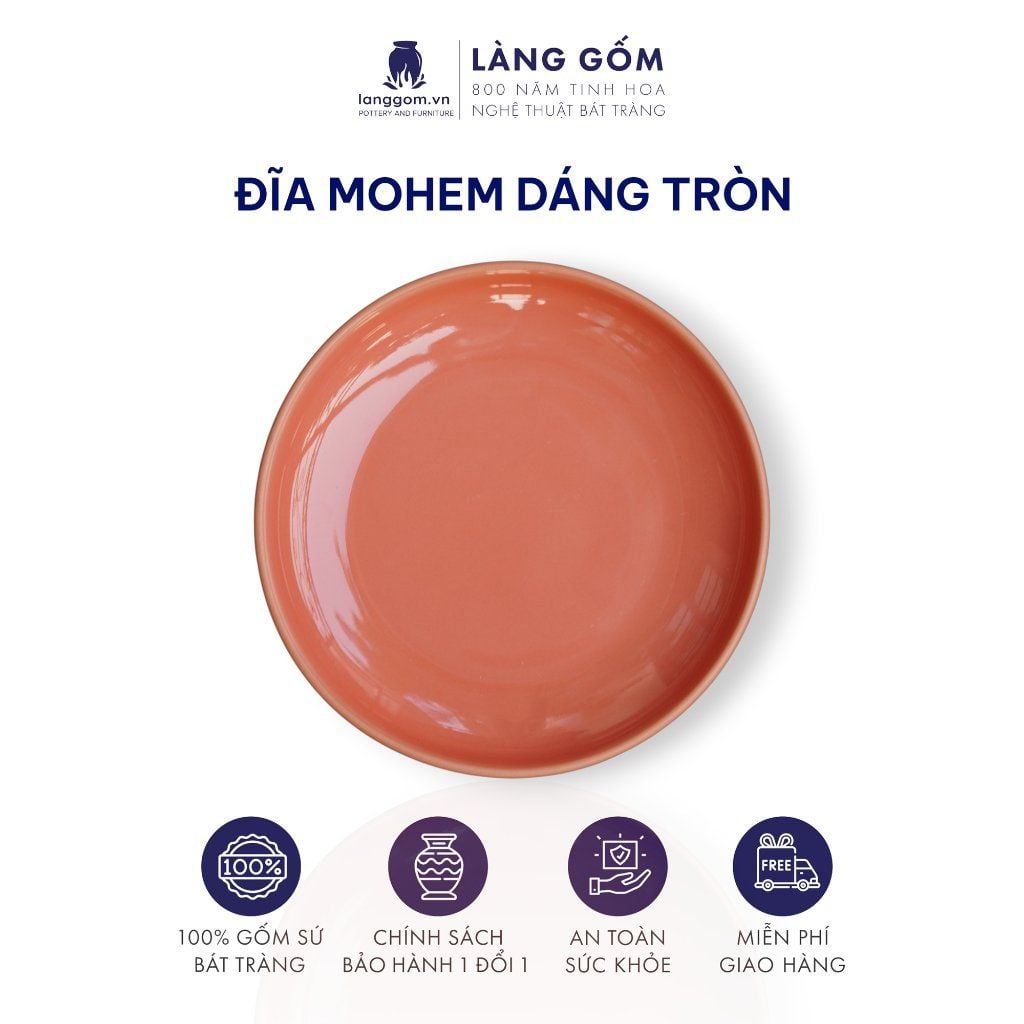  Bộ cốc đĩa có quai kiểu Mohem dáng tròn men mờ dáng basic nhiều màu 