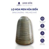  Bình hoa men hỏa biến dáng chuông màu mộc khô 