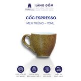  Cốc gốm sứ kiểu Espresso, Men Trứng 