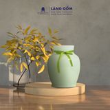  Bình hoa men ngọc dáng vò cổ cao 