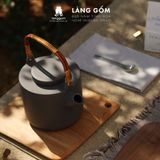  Bộ ấm chén men mát chấm bi có lõi lọc 