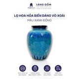  Bình hoa cao cấp men hỏa biến màu xanh đồng dáng Vò xoài 