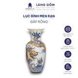  Lộc bình phong thuỷ men rạn đắp nổi 