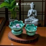  Bát minh đường tụ thủy, bát thả hoa cúng Phật, men hỏa biến cao cấp 