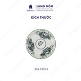  Bộ bát đĩa 11 món men trắng họa tiết hoa sen đen 