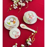  Bát cơm, bát chè cúng có đĩa lót kèm thìa 