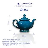  Bộ ấm chén phú quý men ngọc lục bảo chỉ vàng 