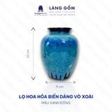  Bình hoa cao cấp men hỏa biến màu xanh đồng dáng Vò xoài 
