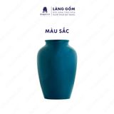  Bình hoa men ngọc lục báo dáng vai vuông cao 