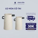  Bình hoa men mát dáng có tai 