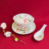  Bát cơm, bát chè cúng có đĩa lót kèm thìa 