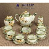  Bộ ấm chén dáng Minh Long hoạ tiết vẽ tay 