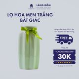  Bình hoa men ngọc hình bát giác 