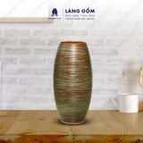  Bình hoa men hỏa biến dáng bom đại màu mộc chỉ đen 