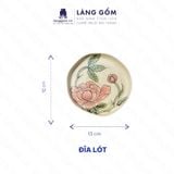  Bộ cốc đĩa gốm sứ Bát Tràng cao cấp họa tiết vẽ Hoa Đào 