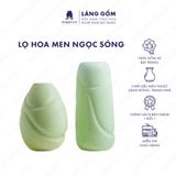  Bình hoa men ngọc dáng lượn sóng 