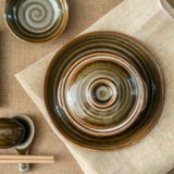  Bộ bát đĩa bàn ăn men rêu khử 