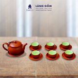  Bộ ấm chén đất nung dáng hồng ganh 