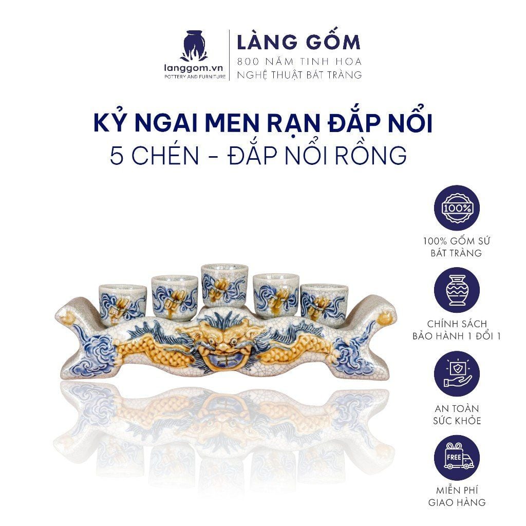  Kỷ ngai men rạn đắp nổi 