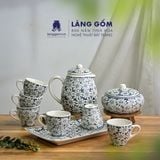  Bộ bình nước gốm sứ Bát Tràng cao cấp họa tiết vẽ tay 