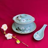  Bát cơm, bát chè cúng có đĩa lót kèm thìa 