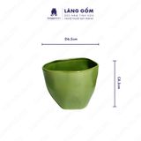  Cốc sứ kiểu dáng méo độc lạ bắt mắt, men mát, dung tích 200ml 