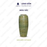  Bình hoa men hỏa biến dáng ống dù màu mộc khô 