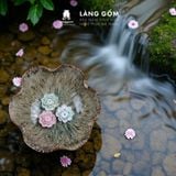  Bát minh đường tụ thủy, bát thả hoa cúng Phật, men hỏa biến phong thủy cao cấp 