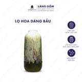  Bình hoa men chảy màu kem dáng bầu 