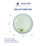  Bộ ấm chén kiểu Nhật đào men trắng vẽ đài sen 