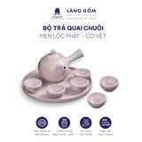  Bộ ấm chén quai chuôi men lộc phát có vệt 