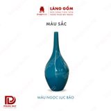  Bình hoa men ngọc lục bảo dáng chai 