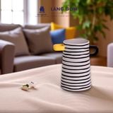  Lọ hoa có tai men mát dáng thấp nhiều họa tiết 