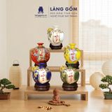  Bình Hút Lộc Vạn Sự Như Ý Đắp Nổi 3D Gốm Sứ Bát Tràng – Bình Tụ Lộc Phong Thủy Quà Tặng Cao Cấp 