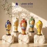  Mai Bình Tích Lộc Phong Thủy Đắp Nổi 3D Gốm Sứ Bát Tràng - Thuận Buồm Xuôi Gió - Quà Tặng Cao Cấp 