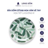  Đĩa gốm sứ cỡ đại vẽ lá dùng đựng trái cây, ngũ quả - gốm sứ Bát Tràng cao cấp - LÀNG GỐM 