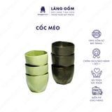  Cốc sứ kiểu dáng méo độc lạ bắt mắt, men mát, dung tích 200ml 