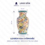  Bình hoa bách hoa dáng lục bình 
