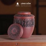  Chum ngâm rượu khắc nổi trống đồng 