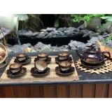  Bộ ấm chén men hỏa biến dáng thiên nga 