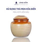  Hũ đựng trà men hoả biến 