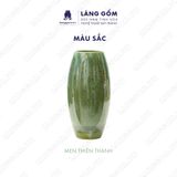  Bình hoa men hỏa biến dáng bom đại màu thiên thanh 